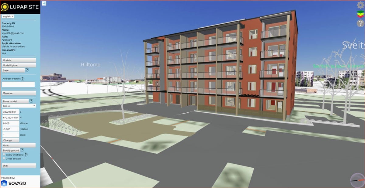 Figure 3 – Simulation of a block of apartments