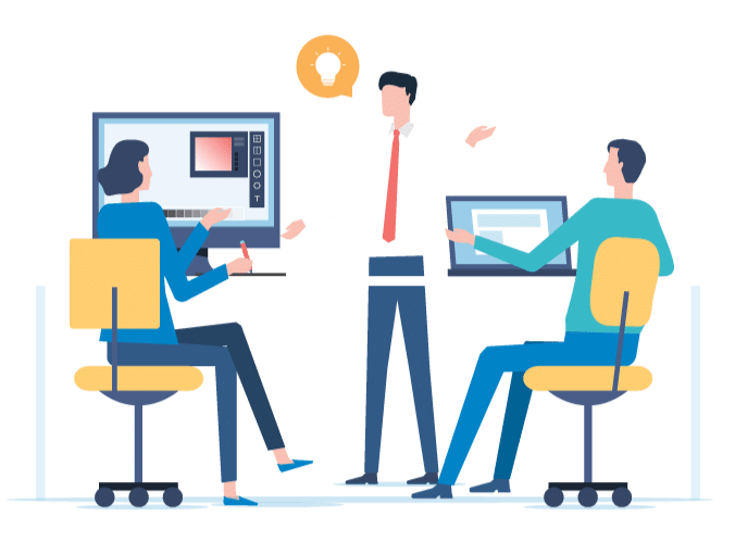 People-being-taught-at-desk 1